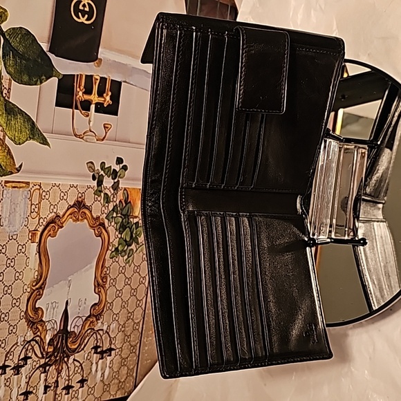Gucci Guccissima Compact Canvas/Leather Black Wallet - Picture 2 of 11
